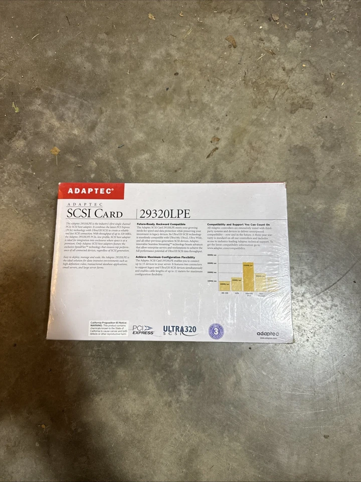 Adaptec 29320LPE Ultra320 SCSI Controllers PCI Express  2250300-R - Image 4 of 4