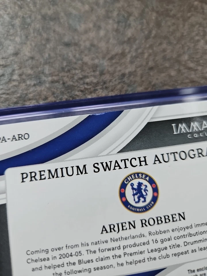 Arjen Robben Auto & Patch 09/99 Panini Immaculate Collection 2022-23 Chelsea - Image 3 of 3