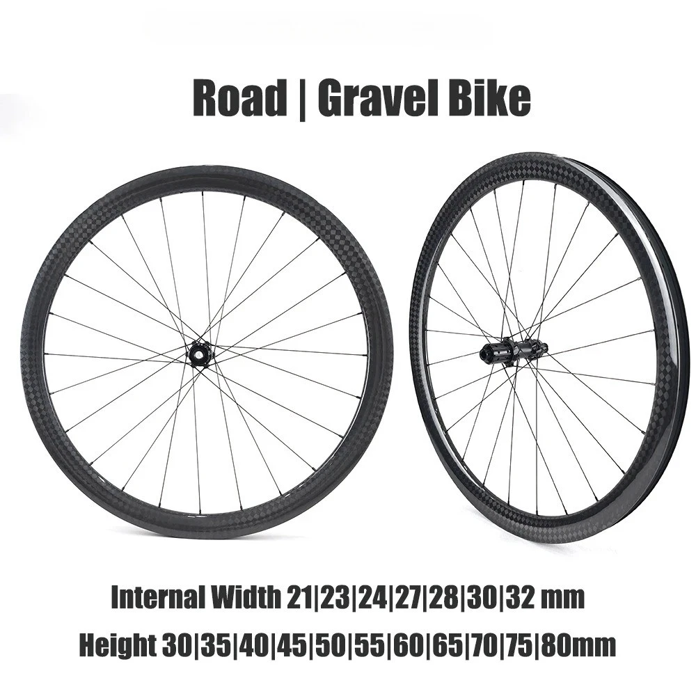 Set Ruote Carbonio 700C Freno A Disco – Ultraleggere Per Gravel E Bici Da Strada