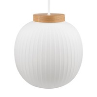 Osram Decor Glass Lantern Pendant E27 Pendelleuchte Glas Holz Weiß Braun Modern