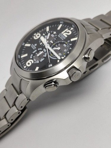 Citizen Promaster CB5920-86E Chronographe Titane Blk SLV 20Bar Solaire Montre - Photo 6 sur 10