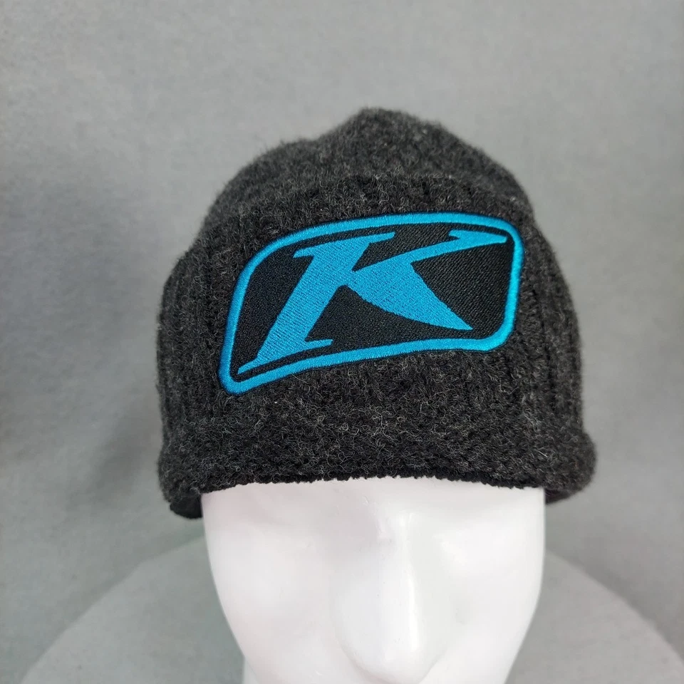 Klim Canyon Beanie Knit Hat Fleece Lined Charcoal Snowmachine Ride Ski Snowboard - Image 2 of 4
