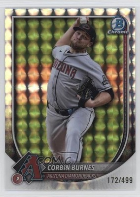 2025 Bowman Chrome Geometric Refractor 172/499 Corbin Burnes #94 1az7