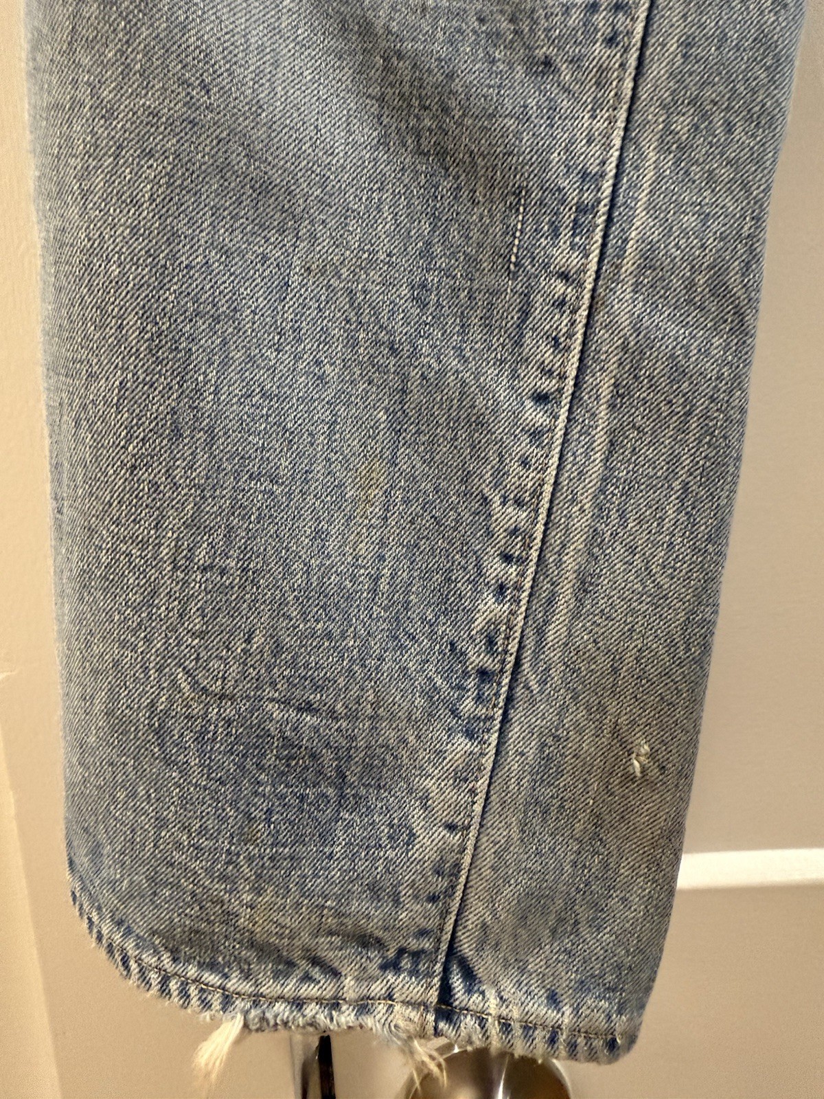 Vintage 80s Levi’s 501 Redlines Repairs Patches Denim Jeans Great Wear image 10