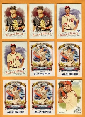 Trea Turner lot of 41 w/4 RCs A&G Baseball $122 BV UNLIMITED SHIPPING FOR $4.00