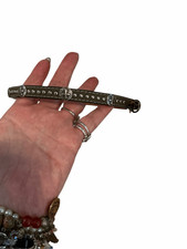 Western Studded Concho Leather Hatband with Buckle