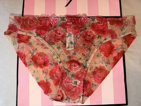 Victoria's Secret Dream Angels Bra 34D Small Cheekini Embroidered Floral