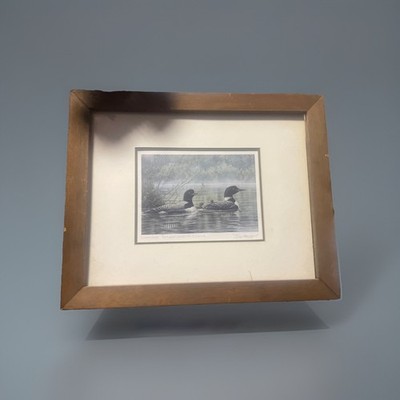 Framed Nature Artwork with Green Border - Northern Reflections-Looms
