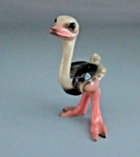 Retired Hagen Renaker Monrovia Mama Ostrich w/ Pink Legs Figurine
