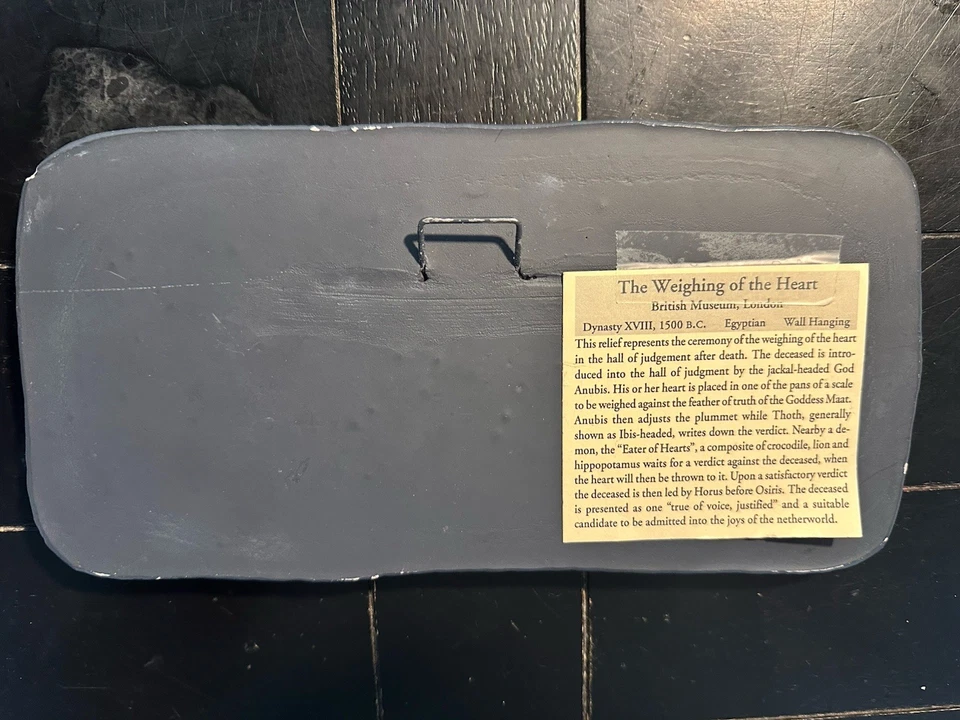 Colgante de pared de pizarra heiroglífica egipcia El peso del corazón Foto 2 de 4