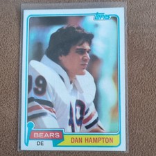 Topps 1981 Rookie Dan Hampton Chicago Bears Football Card #316. rookie card picture