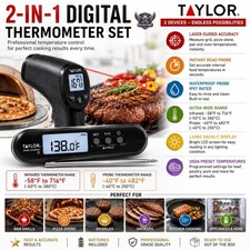 Taylor Infrared Laser Thermometer Instant Read Probe Thermometer Combo Set Wat