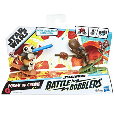 Disney Star Wars Battle Bobblers PORGS Vs CHEWIE Battling Actionfiguren