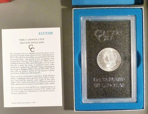 1882-CC GSA Morgan Silver Dollar, CH BU, with Box & Certificate of Authenticity.