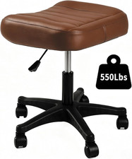 Height Adjustable Foot Stool,550Lbs Heavy Duty Large Seat under Desk Footrest,Sw