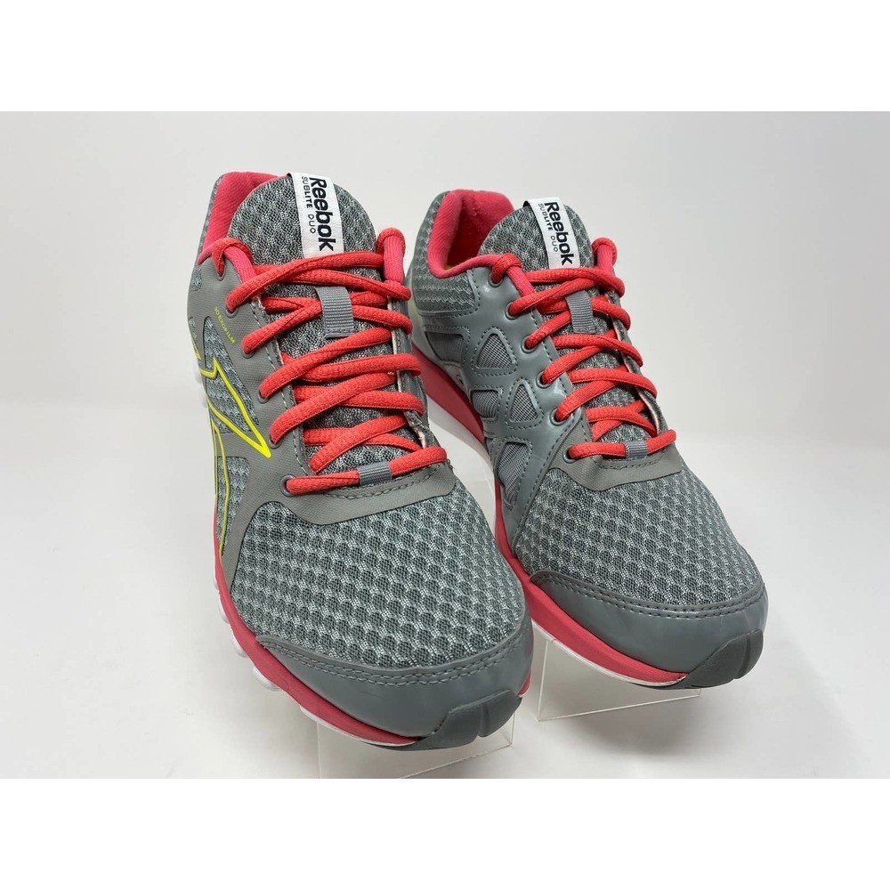 Womens Sz 7 Reebok Sublite Duo Run Sneakers Gray + thumbnail 3