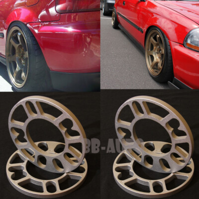 4x Thickness = 8mm Wheel Rim Extended Spacers Shim Stud 4 5 Stud 4x100 5x114.3