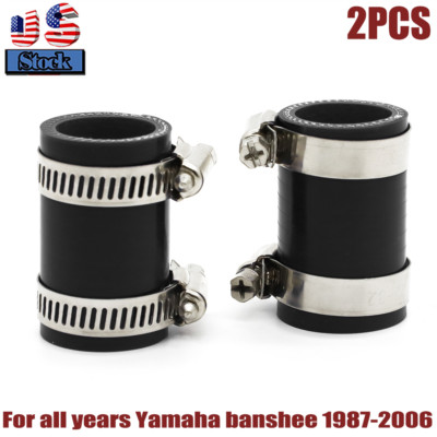 Fit Yamaha Banshee Exhaust Duct Clamps Black 1987-2006 Factory DG FMF Toomey PC
