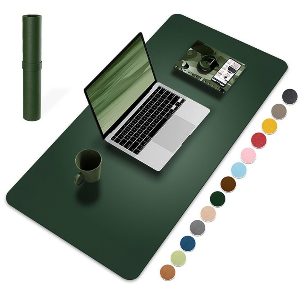 Dual Side Desk Protector Mat PU Leather Table Cover PU Mouse Pad Home