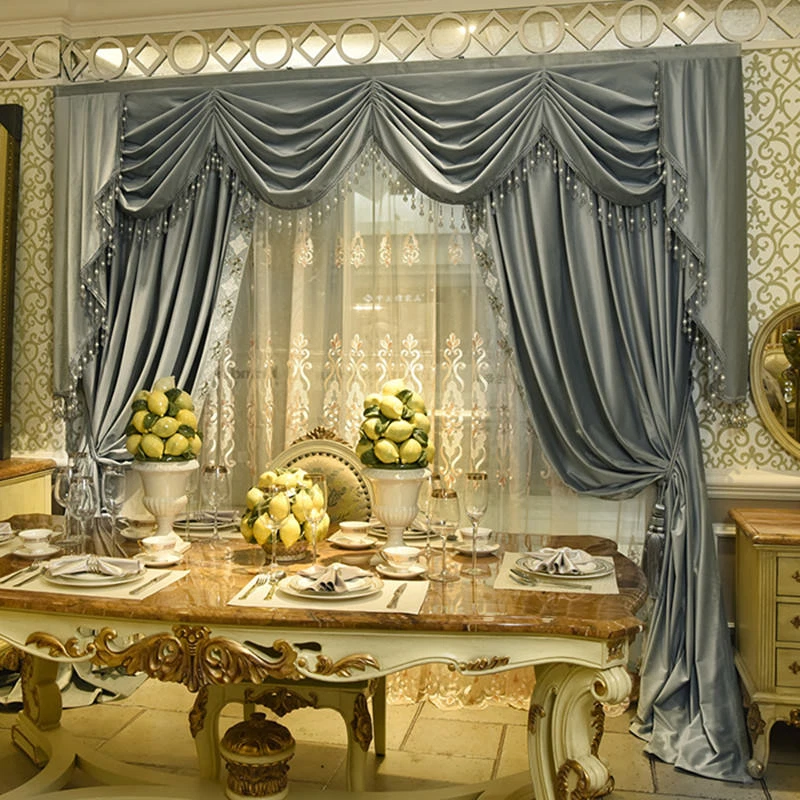 high-class European thick France velvet fabric solid cloth curtain valance N187* - Image 2 of 4