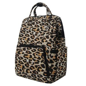 leopard print backpack diaper bag