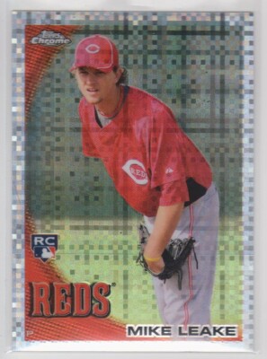 MIKE LEAKE 2010 TOPPS CHROME XFRACTOR ROOKIE REDS CARDINALS MARINERS S2
