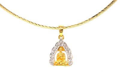 Buddha pendant 9k gold 2.1 gram Natural Diamond 0.06 carat