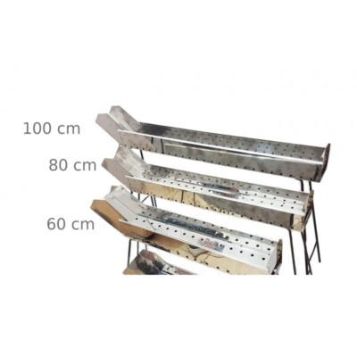 Barbecue oven cookers skewers roasts meat fish 80cm stainless steel abruzzo