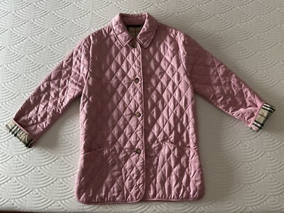 EUC BURBERRY LONDON NOVA CHECK QUILTED JACKET PINK
