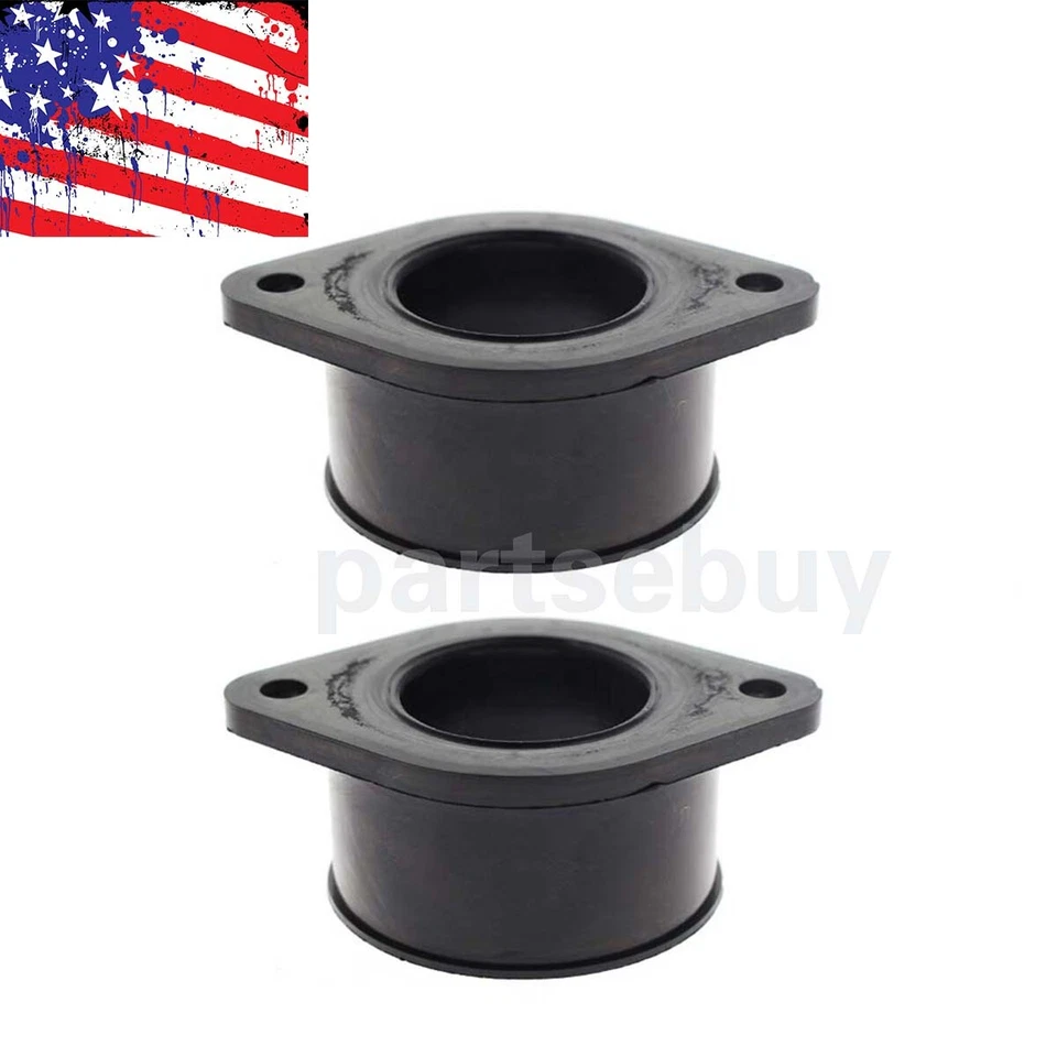 2 x Colector de admisión de carburador bota aislador de carburador para Kawasaki 440 LTD KZ440B Foto 3 de 4