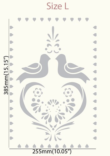 Love Heart Taube Schablone Hochzeit Farbe Wandmöbel Holz wiederverwendbar Vintage HE54 - Bild 10 von 14