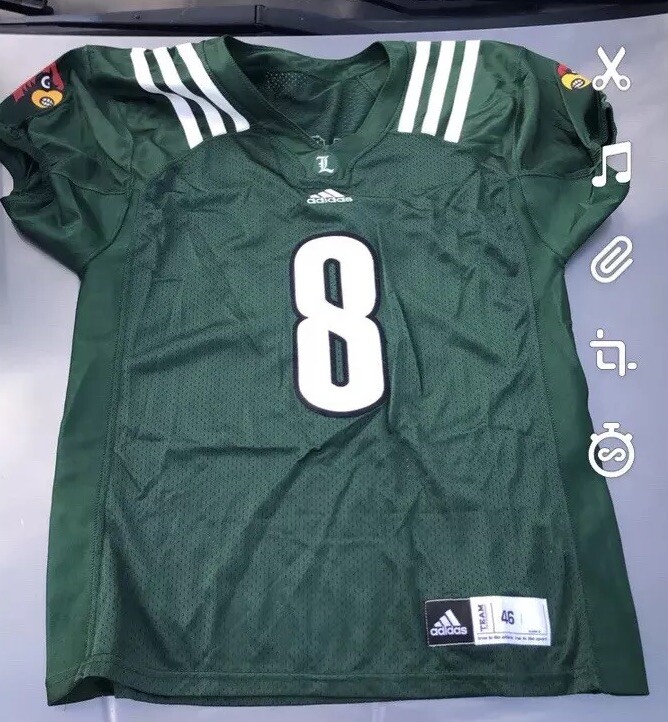 Louisville Cardinals Lamar Jackson Adidas Jersey Green Practice