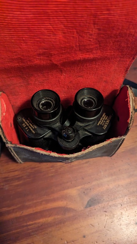 Vintage, Working Mercury 7X35 Binoculars with Original Hard Case - 1950s-60s