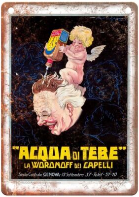 MUGGIANI, Giorgio Acqua di Tebe, 1925 Liquor Poster Retro Look Sign E1144