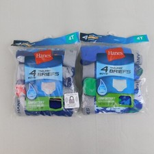 8 Pair Hanes Toddler Boy's Tagless ComfortSoft Briefs Underwear - 4T 4511