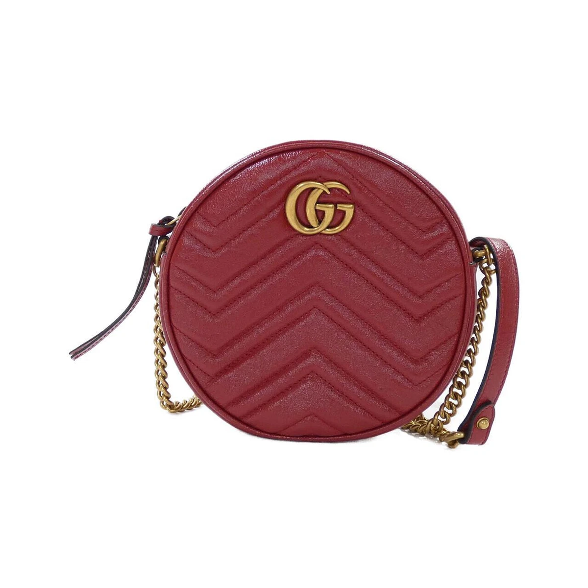 Authentic New Gucci GG Marmont Fuchsia ChevronQuilted Velvet