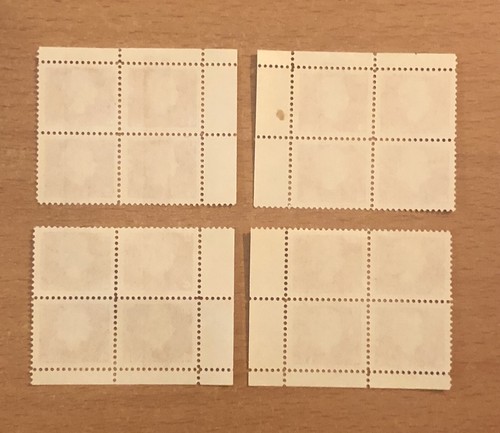 Stamps Canada Sc404p 4c car QE Cameo Mint corner blocks , see detail. - Picture 4 of 4