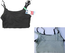 New Hanes 2-Pack DHO104 Stretch Longline Pullover Bralettes 95 cotton Size M-L
