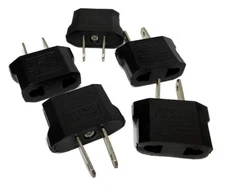 5-Pack AC Wall Travel EU Europe Asia to USA Power Plug Travel Adapter Converter