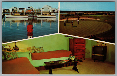 Osterville Massachusetts Aunt Tempy's Guest House Cottages Boatyard c1960 PC