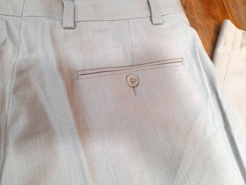 $70 Calvin Klein Jrmy P FLAT FRONT Tan Men's 36 X 32 wool Dress Pant Slacks NWT - Picture 5 of 12