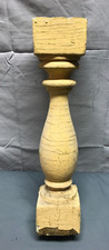 1 ancien balustre porche en bois tourné 4X18 épais ancien vintage architecture 579-23B