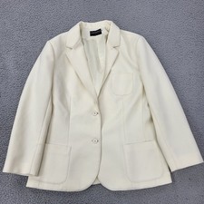 Haberdashery by Personal Blazer Womens 14 Ivory Long Sleeve