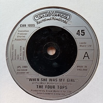 Four Tops - When She Was My Girl - 7'' Vinyl Record - Casablanca - 1981