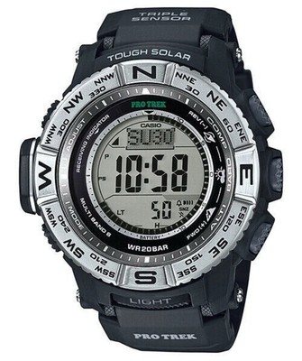 Casio Pro Trek Men's 53mm Tough Solar Atomic Resin Band Watch PRW3500-1