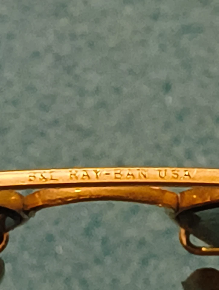 Gafas de sol B&L Ray-Bans vintage doradas/negras lentes de vidrio hechas en EE. UU. finales de los años 50 70 Foto 3 de 4