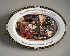 International China A Christmas Story 16” Oval Platter Susan Winget Christmas
