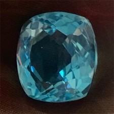 20CT Natural Blue Aquamarine Cushion Cut Certified Loose Gemstone GIR