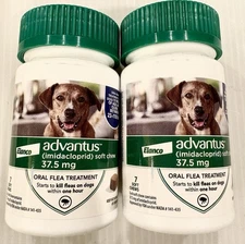 2x Advantus Soft Chews for Dogs 23-110 lb (7 Count) 37.5mg - BRAND NEW Exp 06/28