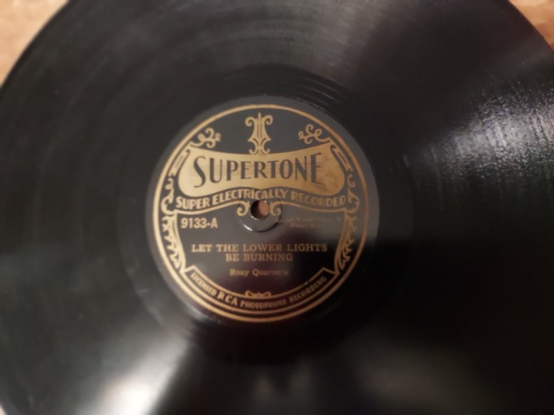 Late 20s SUPERTONE 78/ROXY QUARTETTE..Sacred Singing w. Organ & Violin../E!